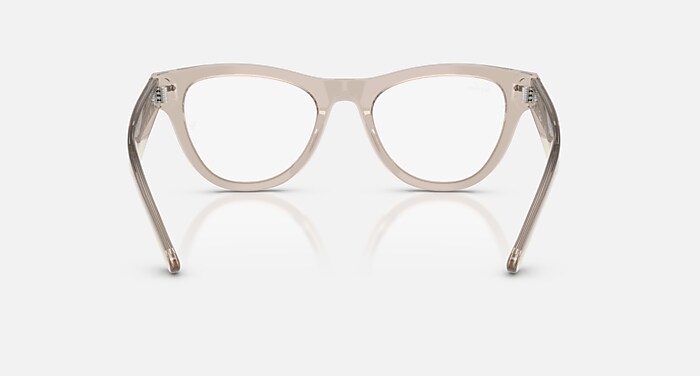 Ray-Ban Eyeglasses Woman Skyler Optics Prescription - Havana Frame Clear Lenses 50-20 Polarized