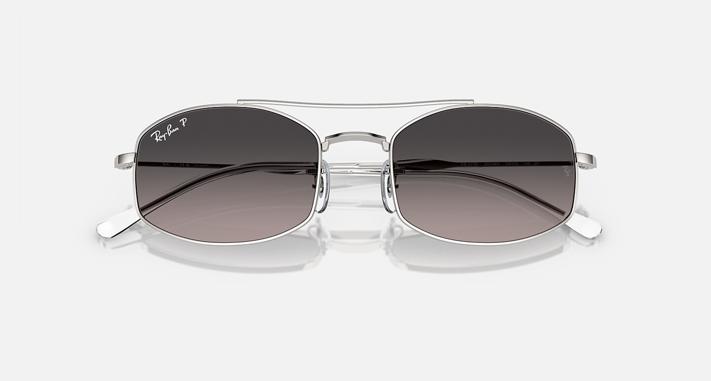 Ray-Ban Sunglasses Rb3719 Silver Frame Grey Lenses