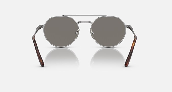 JACK II TITANIUM Sunglasses in Silver and Grey Mirror Blue