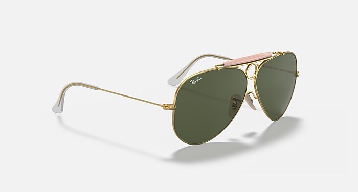 SHOOTER Sunglasses in Arista Gold and G-15 Green - RB3138 | Ray 