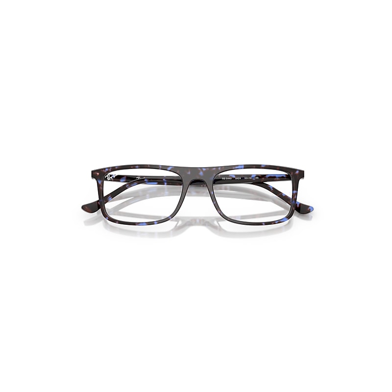 Ray Ban Rb5440 Optics Eyeglasses Havana Blue Turtle Frame Clear Lenses Polarized 53-18 In Havana Blue Turtle