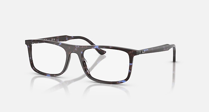 Ray-Ban Eyeglasses Unisex Rb5440 Optics Prescription - Havana Blue Turtle Frame Clear Lenses 55-18 Polarized