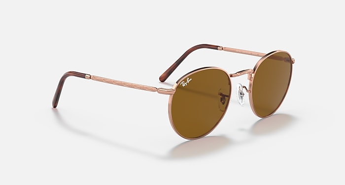 Rose Gold Rayban Oro Rosa NEW ROUND Sunglasses In Rose Gold And