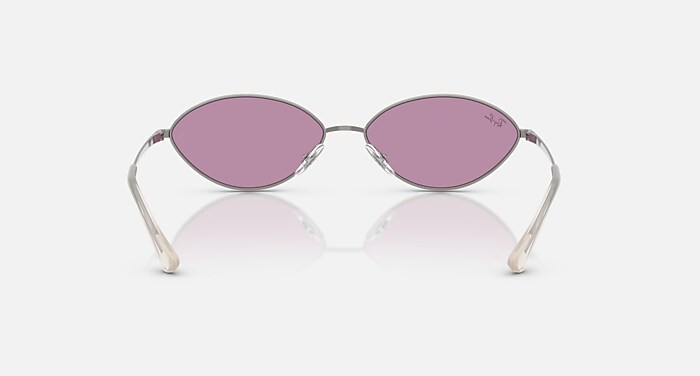 Ray-Ban Sunglasses Unisex Kai Bio-based - Gunmetal Frame Violet Lenses 59-15