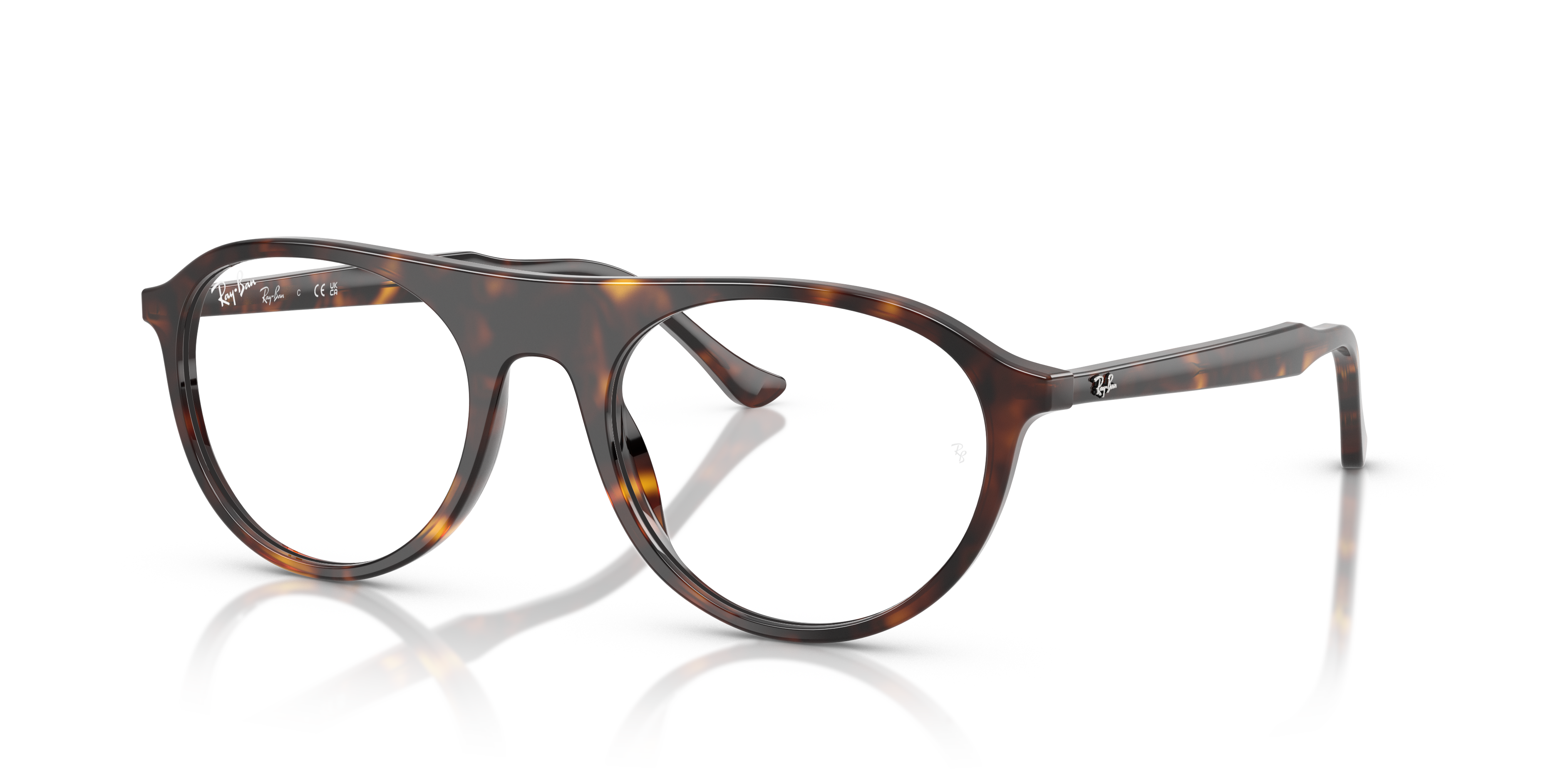 RB5441 OPTICS Polished Havana Frame Clear Lenses 53-20