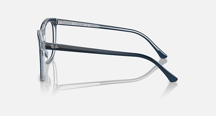 RB2210V OPTICS Eyeglasses with Blue On Transparent Blue Frame
