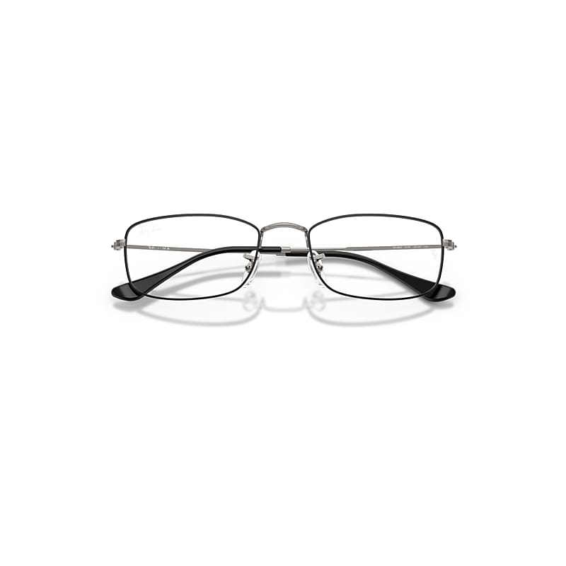 Ray Ban Rb6647 Optics Eyeglasses Gunmetal Frame Clear Lenses Polarized 53-20 In Gray