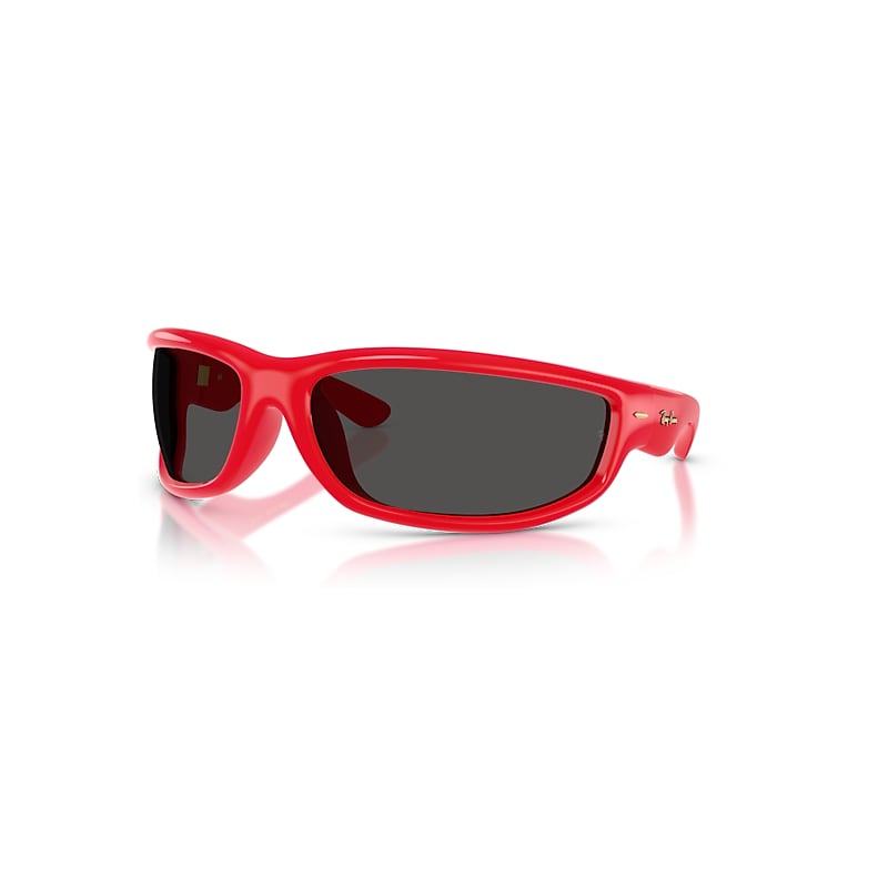 Ray-Ban Sunglasses Unisex Ultra Wrap 003 Next Generation Collection - Red Frame Black Lenses 86-20