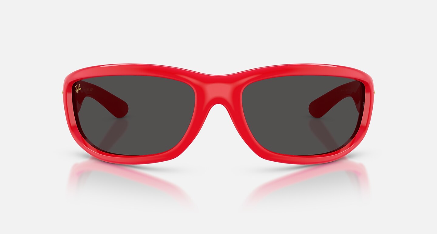 Ray-Ban Sunglasses Unisex Ultra Wrap 003 Next Generation Collection - Red Frame Black Lenses 86-20
