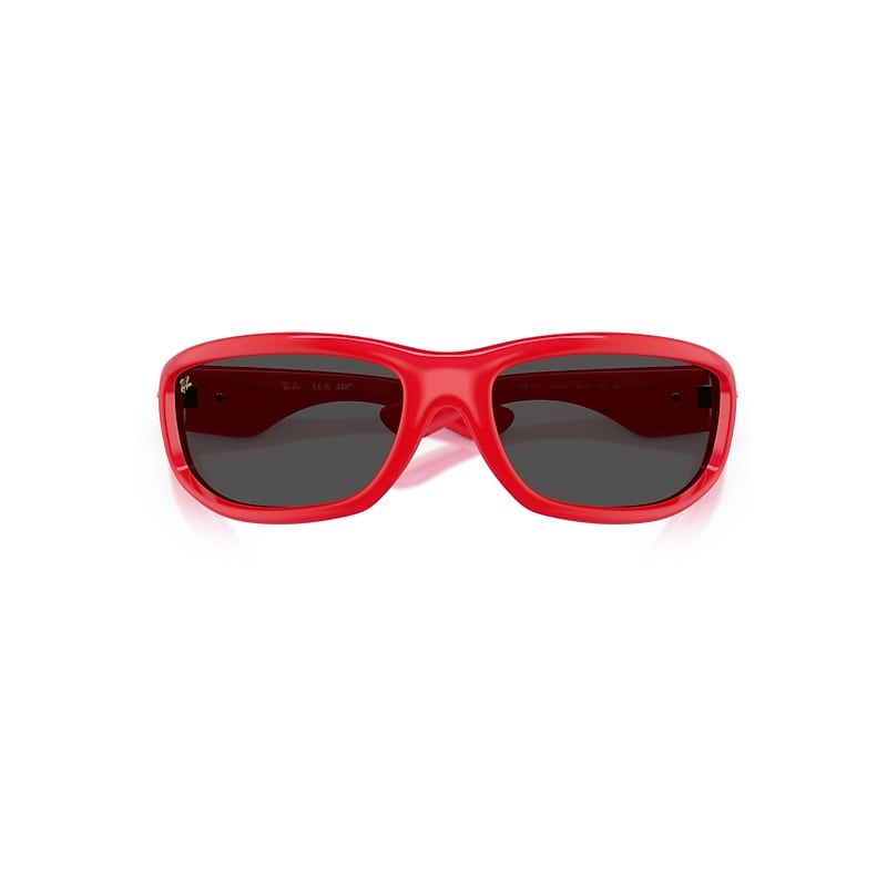 Ray Ban Ultra Wrap 003 Next Generation Collection Sunglasses Red Frame Black Lenses 86-20 In Red