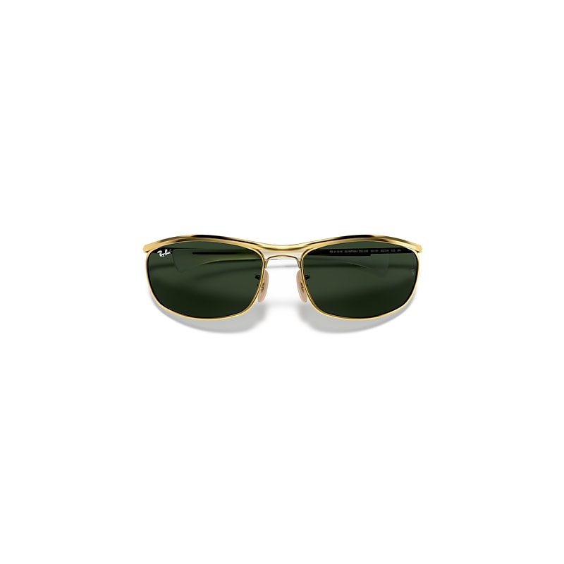 Ray-Ban Olympian I Deluxe Sunglasses Arista Gold Frame Green Lenses 62-18