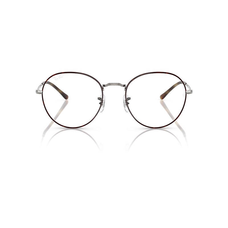 Ray Ban David Optics Eyeglasses Gunmetal Frame Clear Lenses Polarized 51-20 In Gunmetal