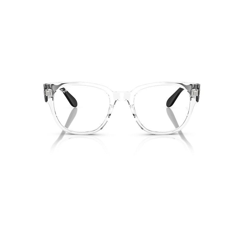 Ray Ban Rb7210 Optics Eyeglasses Black Frame Clear Lenses Polarized 50-20 In Black