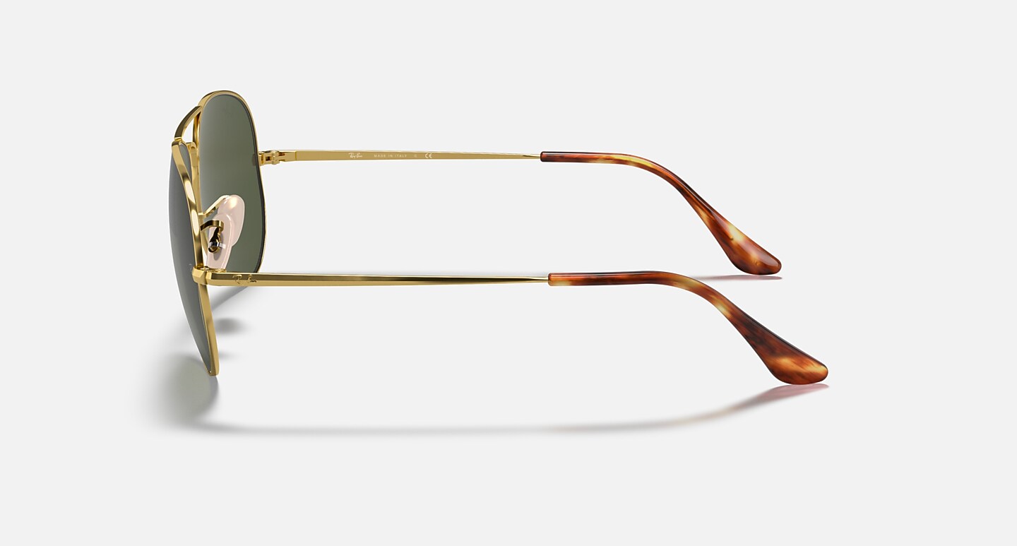 Ray-Ban Sunglasses Unisex Aviator Metal II - Black Frame Green Lenses 62-14