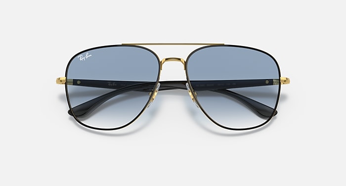 Ray-Ban Sunglasses Rb3683 Black Frame Blue Lenses