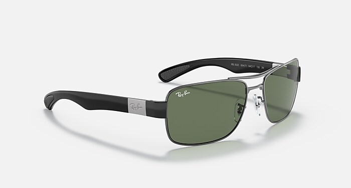 RB3522 Sunglasses in Gunmetal and Green RB3522 Ray-Ban® IE - Main Image