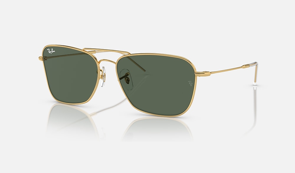 CARAVAN REVERSE Sunglasses in Arista Gold and G-15 Green