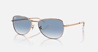 RayBan 玫瑰金 透明和蓝色 渐变