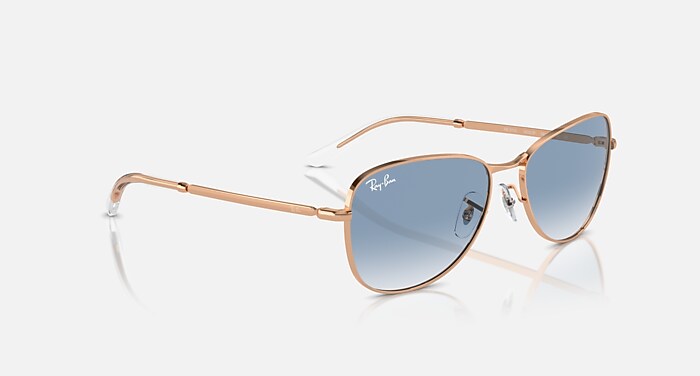 RB3733 Sunglasses in Rose Gold and Clear & Blue - RB3733