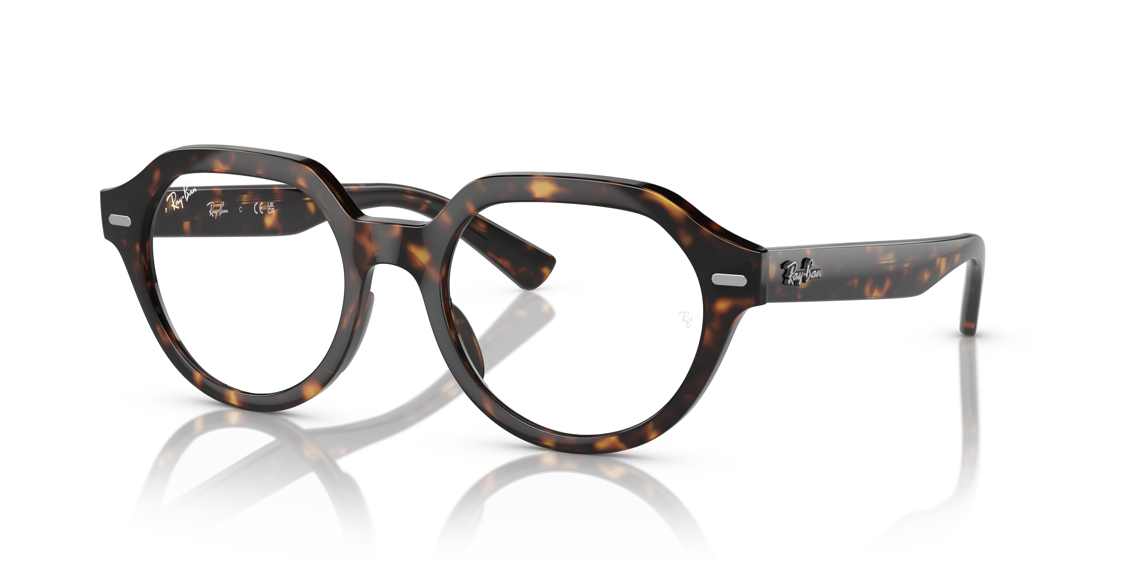 GINA OPTICS Polished Havana Frame Clear Lenses 49-20