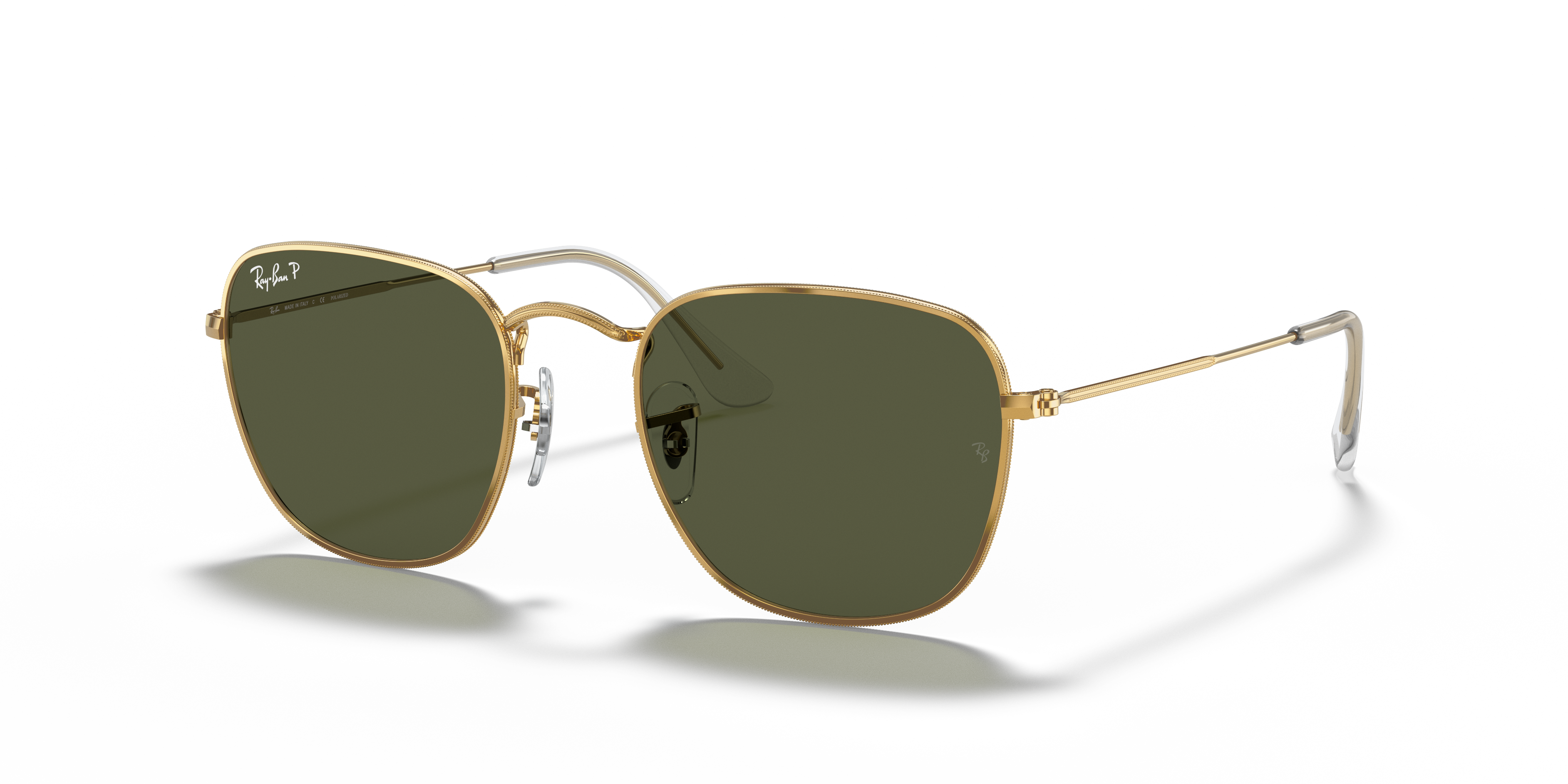 FRANK Polished Gold Frame G-15 Green Lenses 51-20