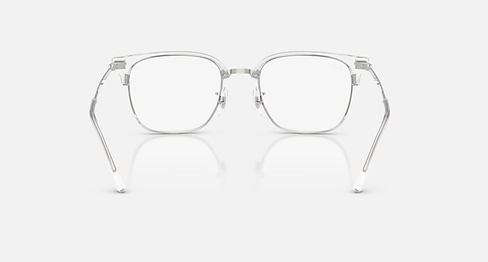 Ray-Ban Eyeglasses Unisex New Clubmaster Optics Prescription - Gunmetal Frame Clear Lenses 53-20 Polarized