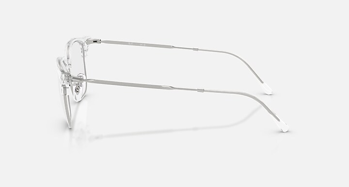 Ray-Ban Eyeglasses Unisex New Clubmaster Optics Prescription - Silver Frame Clear Lenses 51-20 Polarized