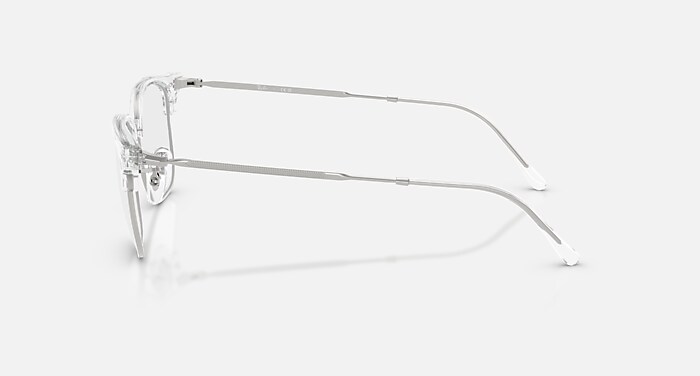 NEW CLUBMASTER OPTICS Eyeglasses with Transparent On Silver Frame