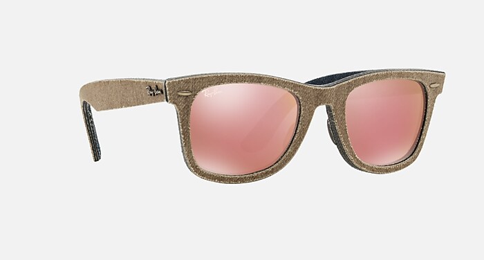 ORIGINAL WAYFARER DENIM Sunglasses in Brown Denim and Copper Flash