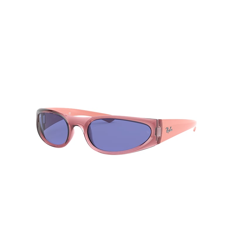 Ray-Ban Sunglasses Unisex Rb4332 - Pink Frame Blue Lenses 57-19