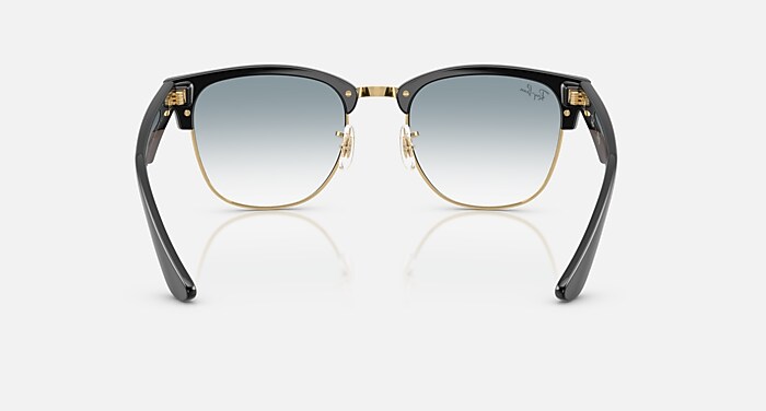 CLUBMASTER REVERSE Sunglasses in Black On Gold and Clear Gradient