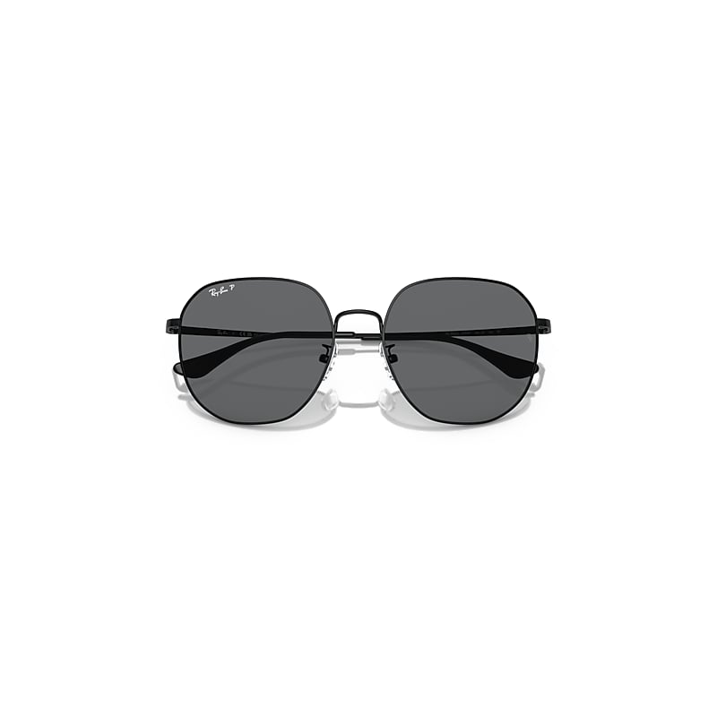 Ray Ban Rb3680d Sunglasses Black Frame Grey Lenses Polarized 60-19 In Black