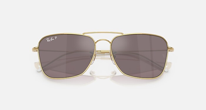 Ray-Ban ゴールド オーバル サングラス レイバン公式ストア】 Ray-Ban® OVAL FLAT LENSES サングラス