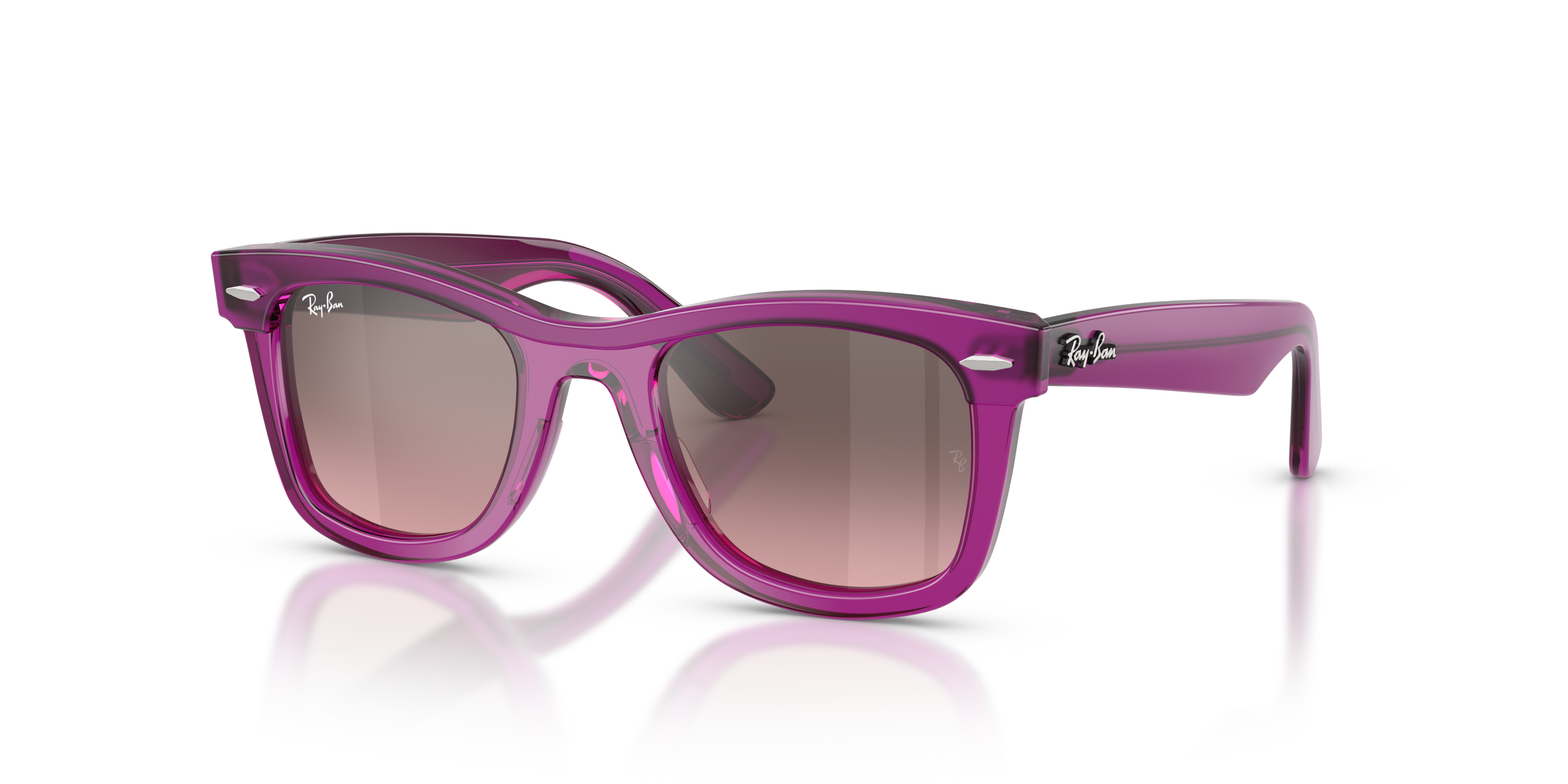 MINI STREET NEAT Polished Violet Frame Pink Mirror Silver Gradient Lenses 45-20