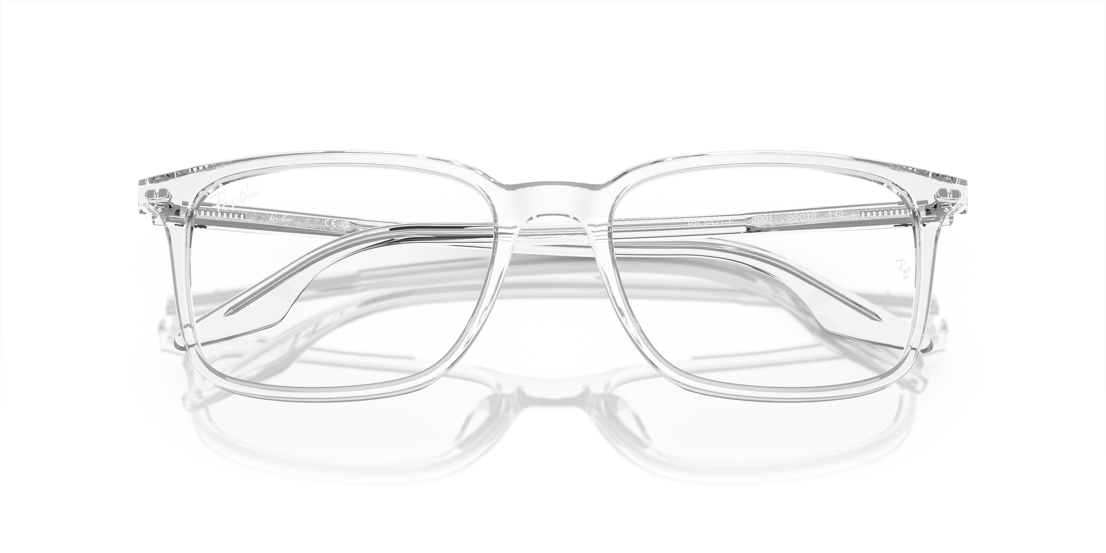Ray-Ban Rb5421 Optics Eyeglasses Transparent Frame Demo Lens Lenses Polarized 53-19 210$
