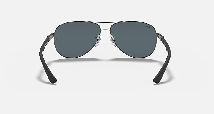 Ray-Ban Sunglasses Man Carbon Fibre - Gunmetal Frame Silver Lenses 61-13 Polarized