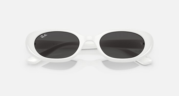 Ray-Ban Sunglasses Unisex Rb4441d Bio-based - White Frame Grey Lenses 53-21