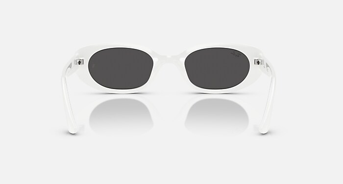 Ray-Ban Sunglasses Unisex Rb4441d Bio-based - White Frame Grey Lenses 53-21