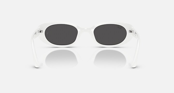 Ray-Ban Sunglasses Unisex Rb4441d Bio-based - White Frame Grey Lenses 53-21