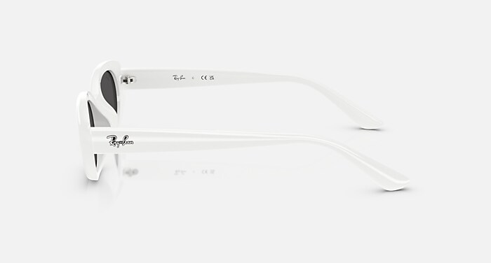 Ray-Ban Sunglasses Unisex Rb4441d Bio-based - White Frame Grey Lenses 53-21