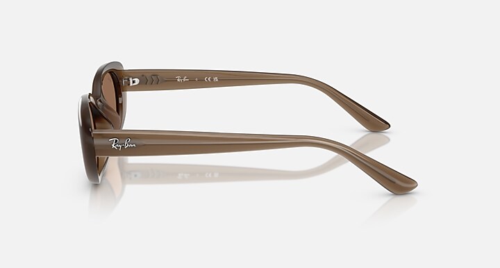 Ray-Ban Sunglasses Unisex Rb4441d Bio-based - Opal Brown Frame Brown Lenses 53-21