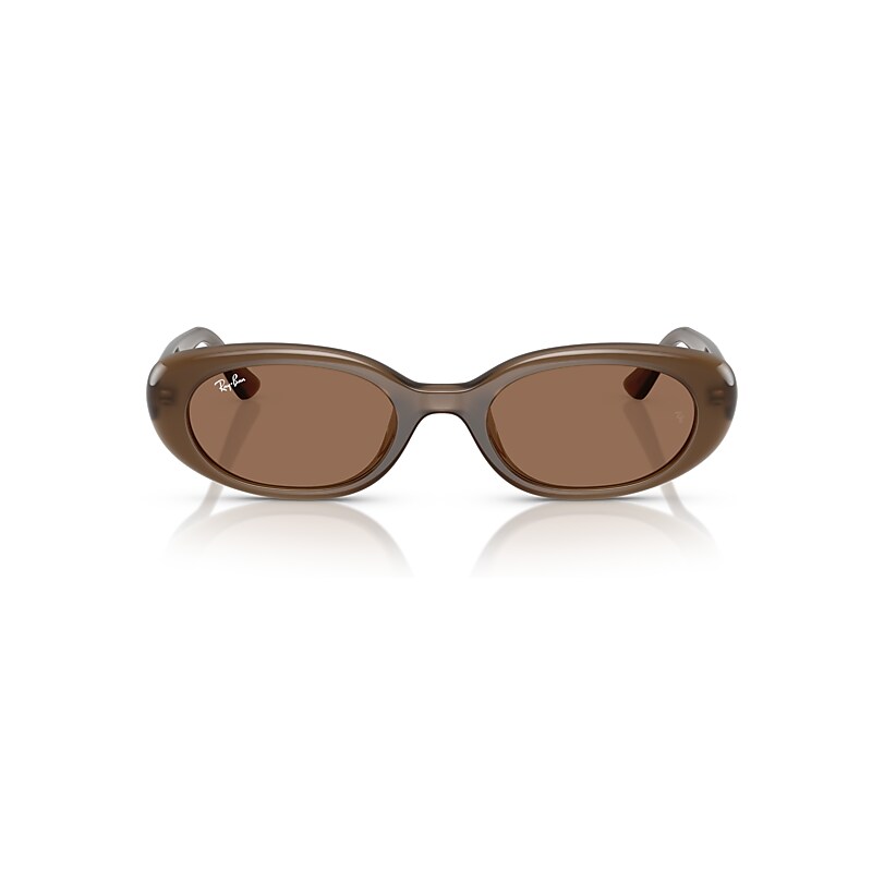 Ray Ban Rb4441d Bio-based Sunglasses Opal Brown Frame Brown Lenses 53-21 In Opal Brown