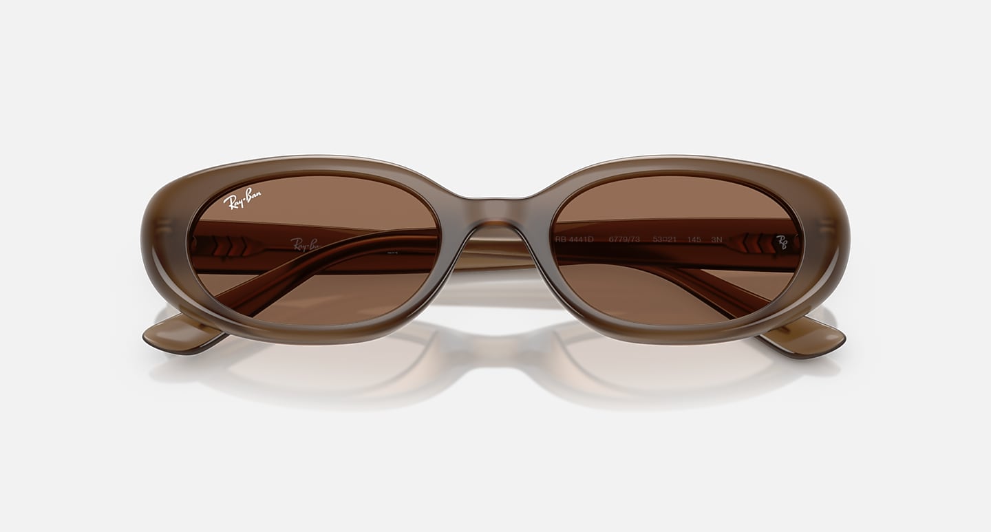 Ray-Ban Sunglasses Unisex Rb4441d Bio-based - Opal Brown Frame Brown Lenses 53-21