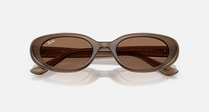 Ray-Ban Sunglasses Unisex Rb4441d Bio-based - Opal Brown Frame Brown Lenses 53-21