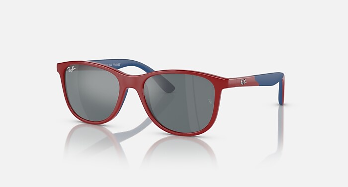 RB9077S KIDS BIO-BASED Sunglasses in Red On Blue and Grey Black