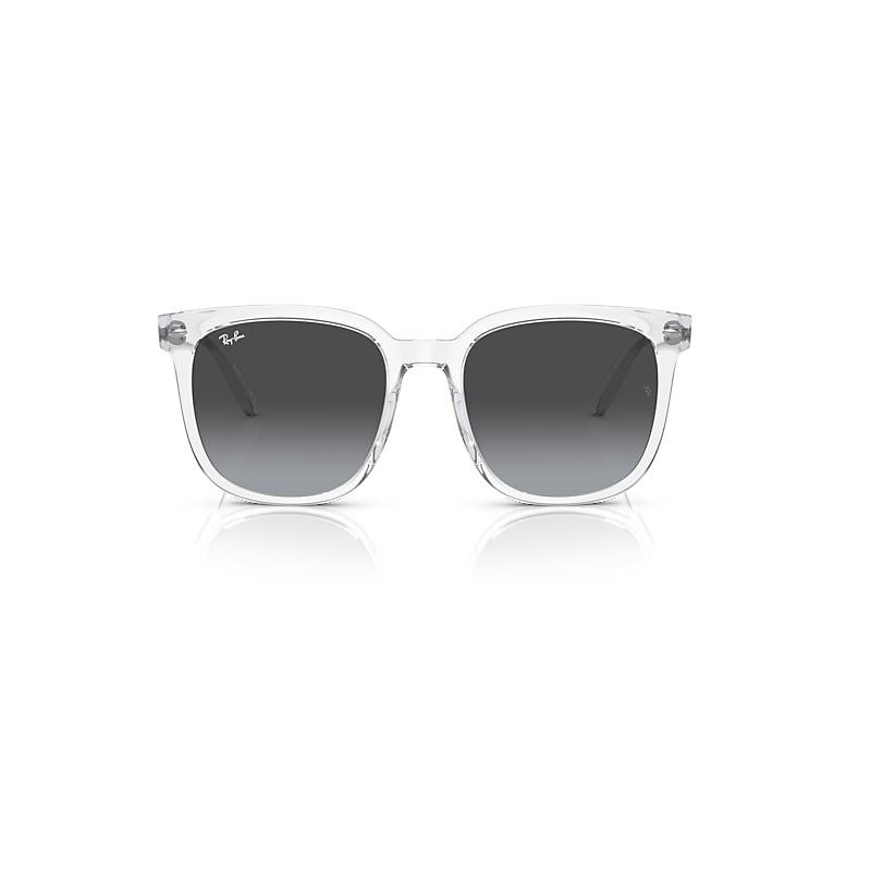 Ray Ban Rb4401d Sunglasses Transparent Frame Grey Lenses 55-20 In Transparent