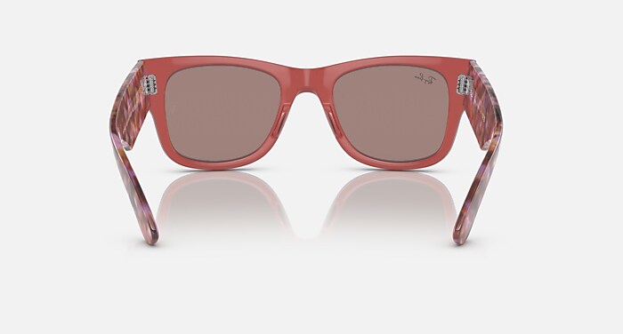 redglassちゃん♡ MEGA WAYFARER Sunglasses in Transparent Pink and Red