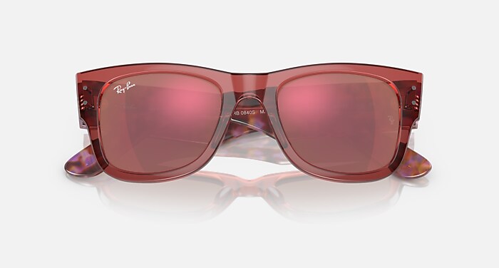 Ray-Ban Wayfarer ピンク サングラス MEGA WAYFARER Sunglasses in Transparent Pink and Red