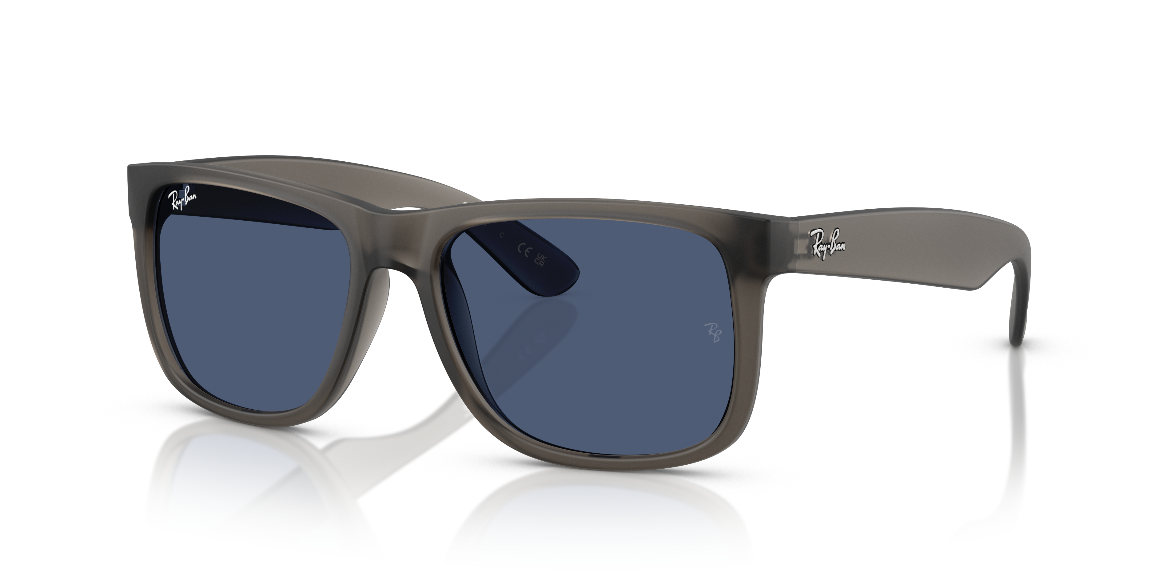 JUSTIN CLASSIC Matte Opal Grey Frame Dark Blue Lenses 55-17