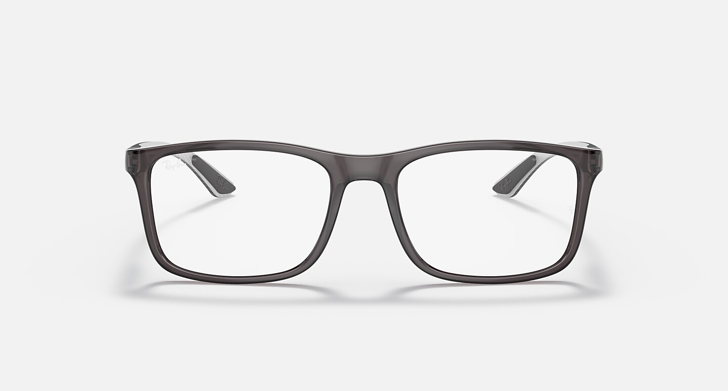 Ray-Ban Eyeglasses Unisex Rb8908 Optics Prescription - Grey Frame Clear Lenses 55-18 Polarized